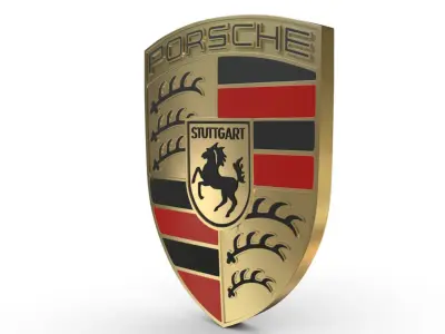 Porsche Logo 3D model by 3dlogoman