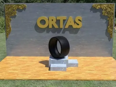 ORTAS TIRE NO 23 GAME READY Low-poly 3D model