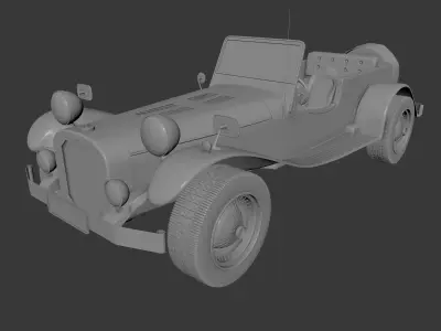 Ruska Regina  Vintage 1930s Classic Roadster Car 3D Model 3D model