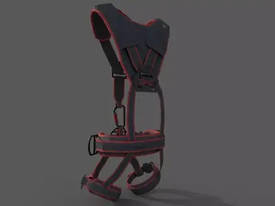Safety Harness Industrial PPE Equipment PBR Textures GameReady Low-poly 3D model