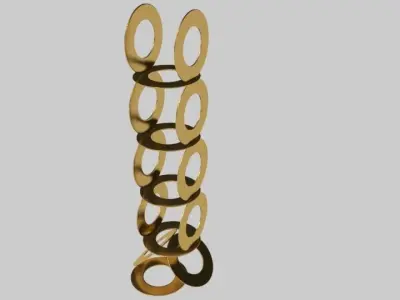 Flat Washer Low-poly 3D model