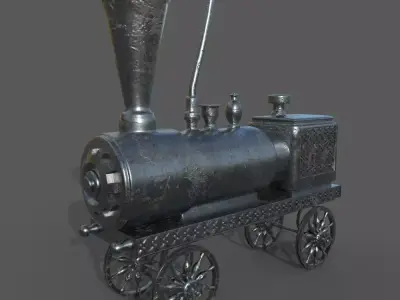 Old Toy Train 3D model