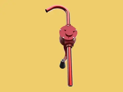 HAND ROTARY OIL DRUM PUMP FUEL BARREL 3D model