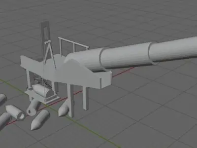 Artillery Battery - WW1  3D model