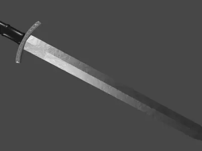 Gladius sword with Caroling handle Low-poly 3D model