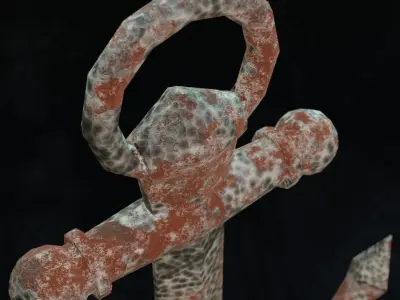Ship Anchor Game Asset Low-poly 3D model