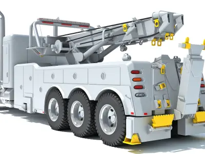 Recovery Service Wrecker Tow Truck 3D model