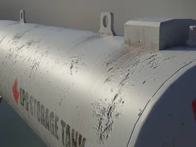 Industrial liquid petroleum gas storage tank 3D model