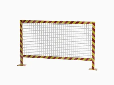 Road Barricade C 02 Low-poly 3D model