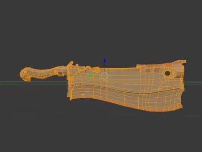 Cleaver 1 sword Low-poly 3D model