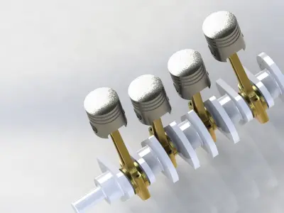  four cylinder 3D model