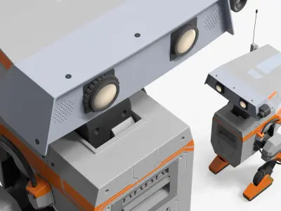  AI Scout Surveillance Bot White Orange 