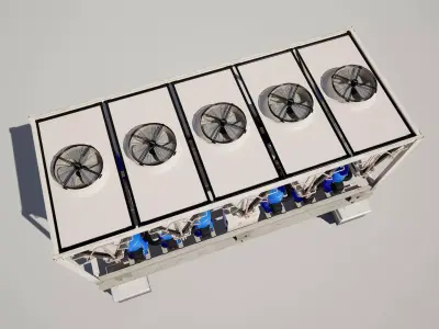 HVAC Rooftop Air Ventilation System  3D model