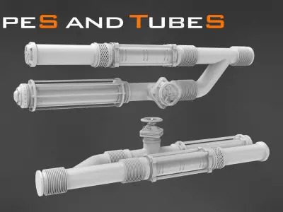 Pipes and Tubes 3D model purchase
