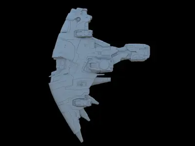 Alien spaceship 3D model buy
