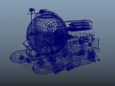Submersible spacecraft 3D model