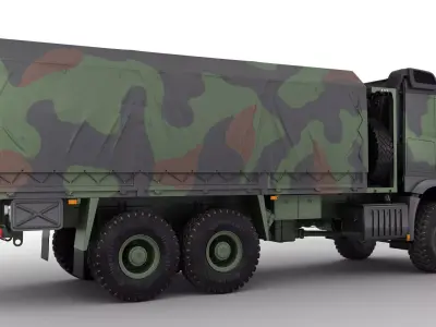 Mercedes Arocs Box Truck 6X6 3D model