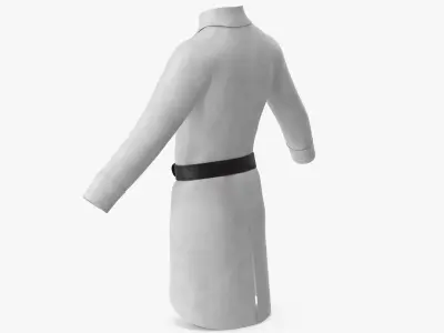  Coat White with Belt 