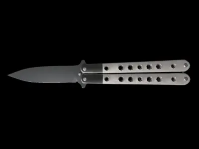 Balisong knife Low-poly 3D model