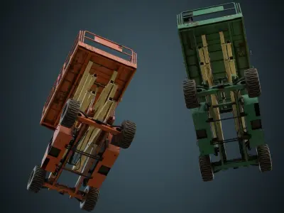 Scissor Lift 2B Low-poly 3D model