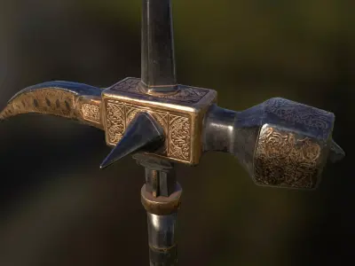 Horsemans Pick Low-poly 3D model