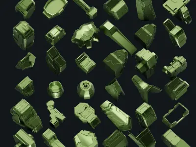 150 HARD-SURFACE KITBASH VOL 02 3D model