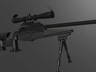 Blaser R93 German Police Sniper Rifle Hi-Res 3D model 3D model