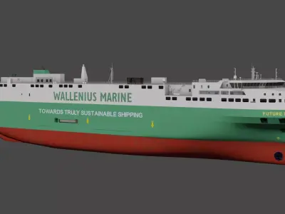  FUTURE WAY Vehicles Carrier  Low-poly 3D model