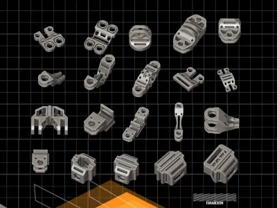 Hard Surface KITBASH190 DETAILS 3D model
