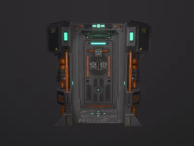 Scifi Chamber Low-poly 3D model purchase