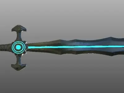 Sci-Fi Sword Low-poly 3D model