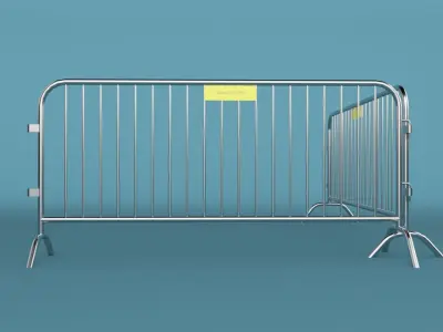 Crush barrier fence 3D model