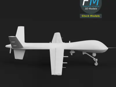 Stylized UAV drone base mesh 3D model