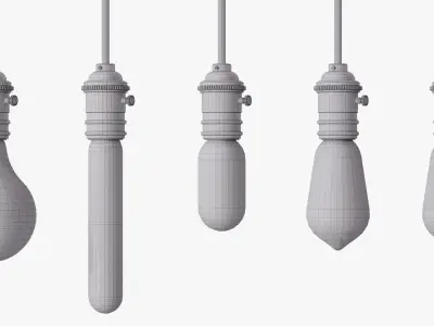 edison light bulbs 3D model