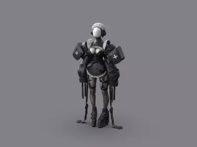 Night City Character Resident 3D model get
