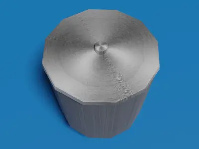 Trash Can Low-poly 3D model purchase