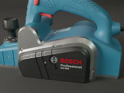 Realistic Bosch Power Planer with PBR Texture Low-poly 3D model
