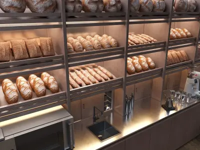 Bakery cafe 3D model