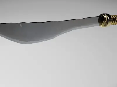 Arbir halberd - Wooden Spear Low-poly 3D model