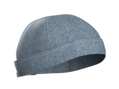 Blue Denim Hat 3D model