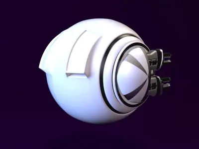 Flying drone Low-poly 3D model