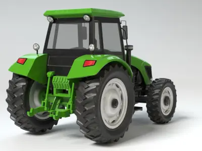 Generic Farmers Tractor HQ agricultural machine 3D model