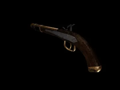 Old Pistol Low-poly 3D model buy