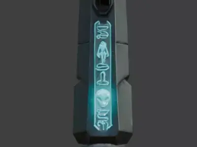 Realistic Sci-Fi Alien Obelisk 3D Model Low-poly 3D model