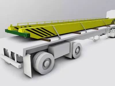 CARGO MODELS FOR TRUCK TRAILER-Overhead Crane Type-1 3D model