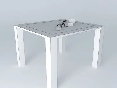 Shotgun on a table Free 3D model