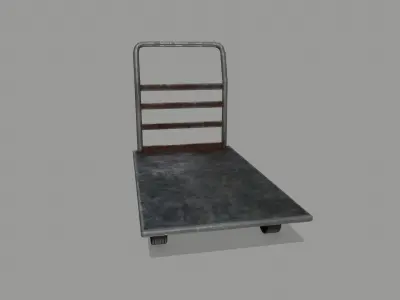 Trolley metal hand truck Low-poly 3D model
