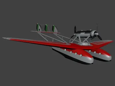 Savoia Marchetti SM 55 Free low-poly 3D model