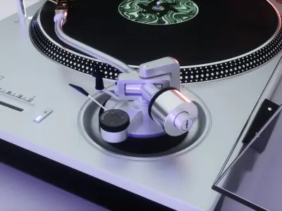 Technics Turntable Vinyl Record Player 3D model purchase