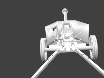75mm pak 40 3D model